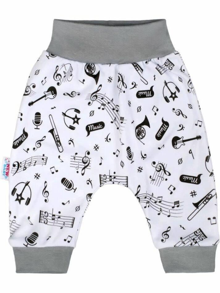 Baba pamut lábfejes nadrág New Baby Music 80 (9-12 h) Fehér