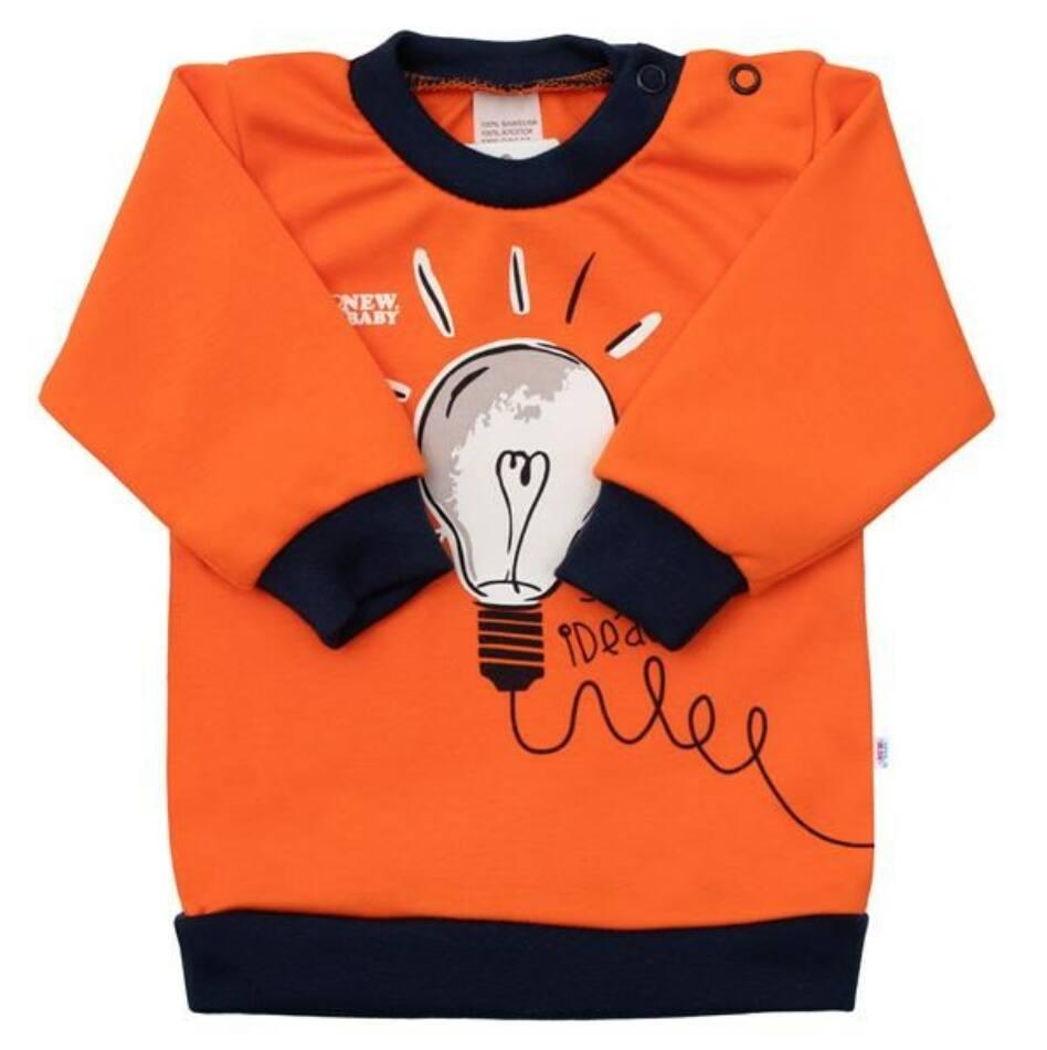 Baba pamut póló New Baby Happy Bulbs 86 (12-18 h) Narancssárga
