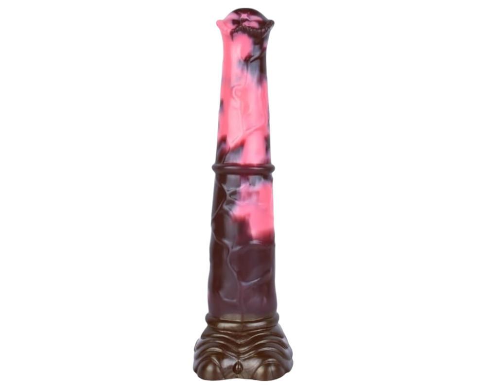 Bad Horse - szilikon ló pénisz dildó - 24cm (barna-pink)