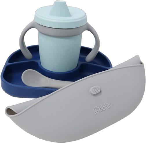 Bblüv Set szilikon etetési szett - Navy