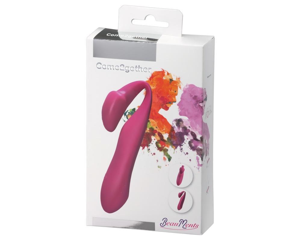 BeauMents Come2gether - akkus, vízálló párvibrátor (pink)