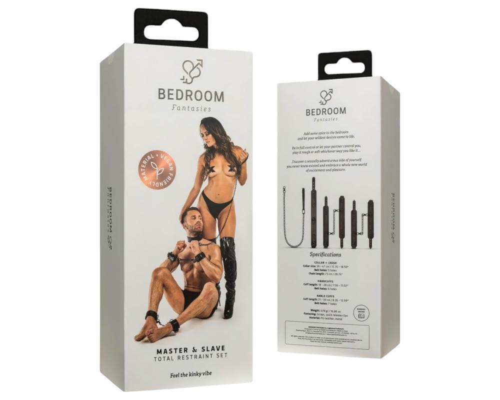 Bedroom Fantasies - teljes kikötöző szett - 4 részes (fekete)