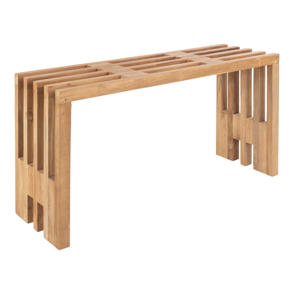 Benidorm pad, teak fa, natúr, 90x30x49 cm