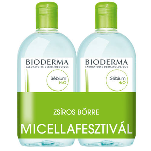 BIODERMA Sébium H2O mélytisztító zsíros bőrre DUO 2x500ml     : K3-21