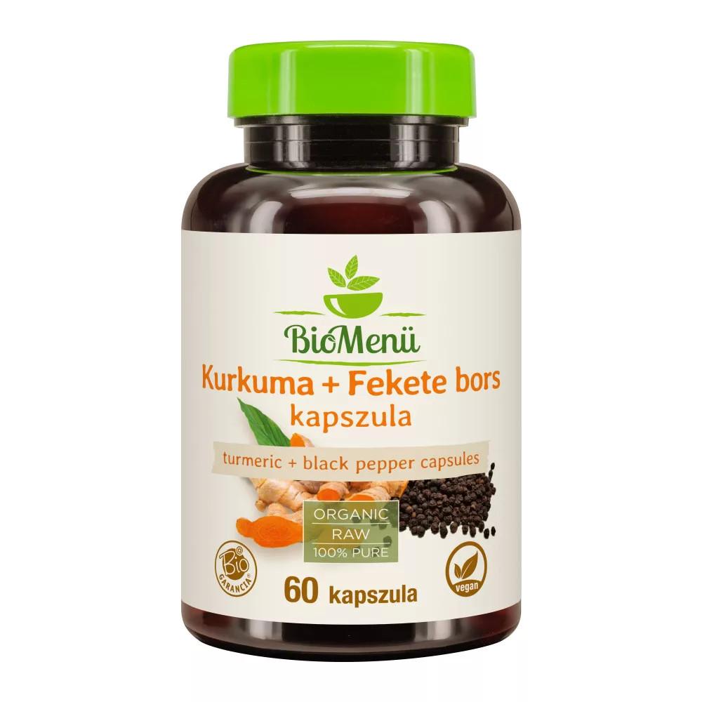 BioMenü BIO Kurkuma+fekete bors kapszula 60db