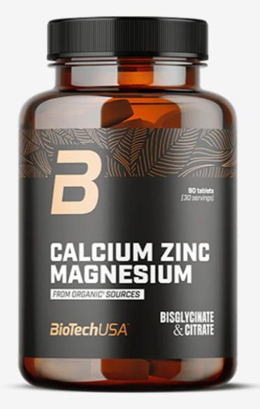 BioTechUsa Calcium Zinc Magnesium from organic sources - 90 tabletta