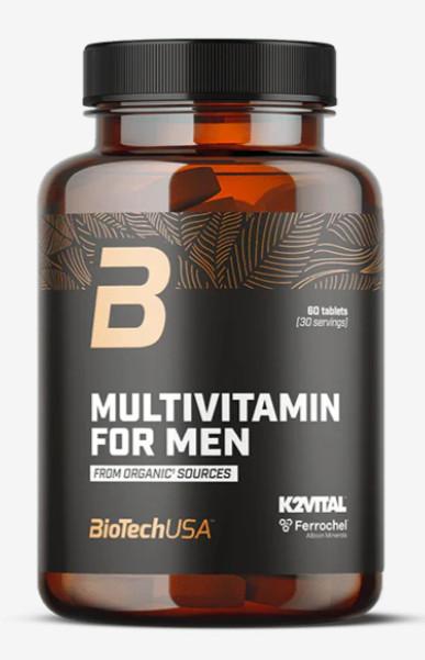 BioTechUsa Multivitamin For Men from organic sources - 60 tabletta 
