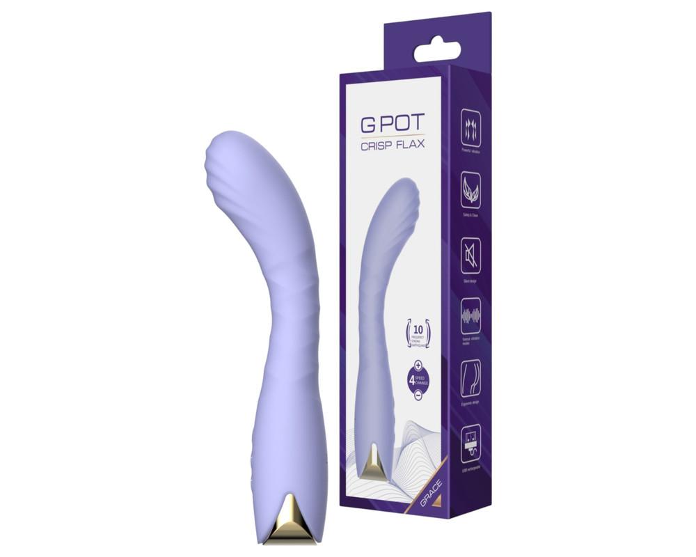 Biu-Biu - hajlított G-pont vibrátor (lila)