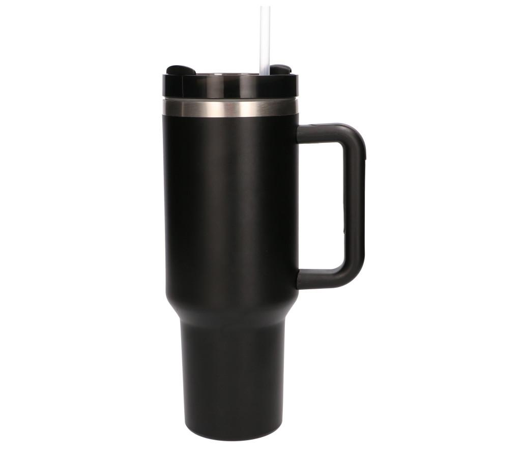 Black Forest | termosz szívószállal | fogantyús termosz, 1200ml, fekete