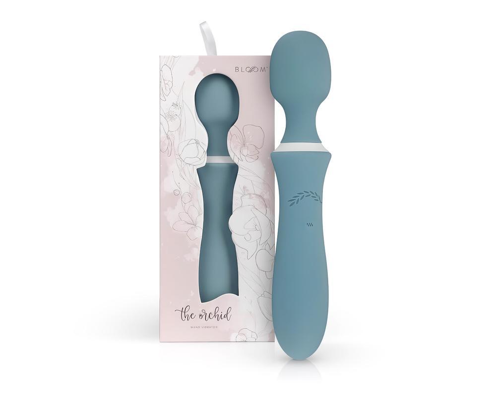 Bloom Orchid Wand - akkus, masszírozó vibrátor (türkiz)