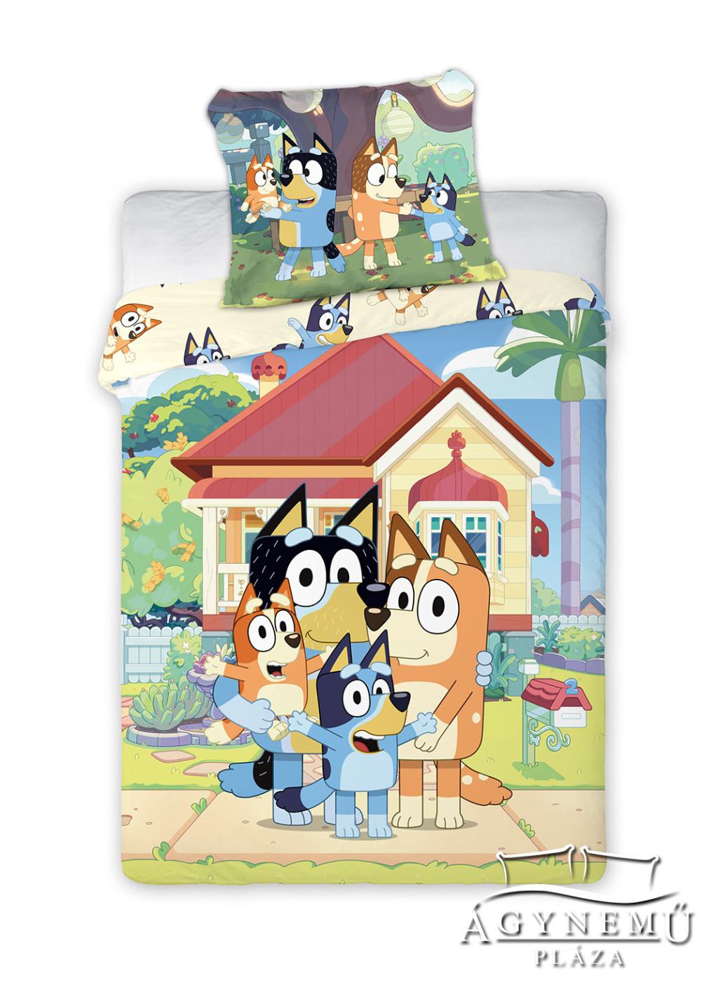 Bluey és családja gyerek ágyneműhuzat garnitúra – 100x135 cm