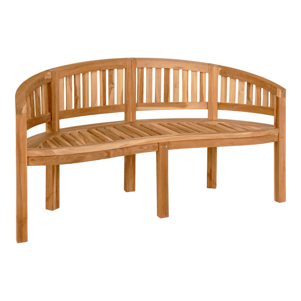 Boca kerti pad, teak fa, natúr 150x60x85 cm 