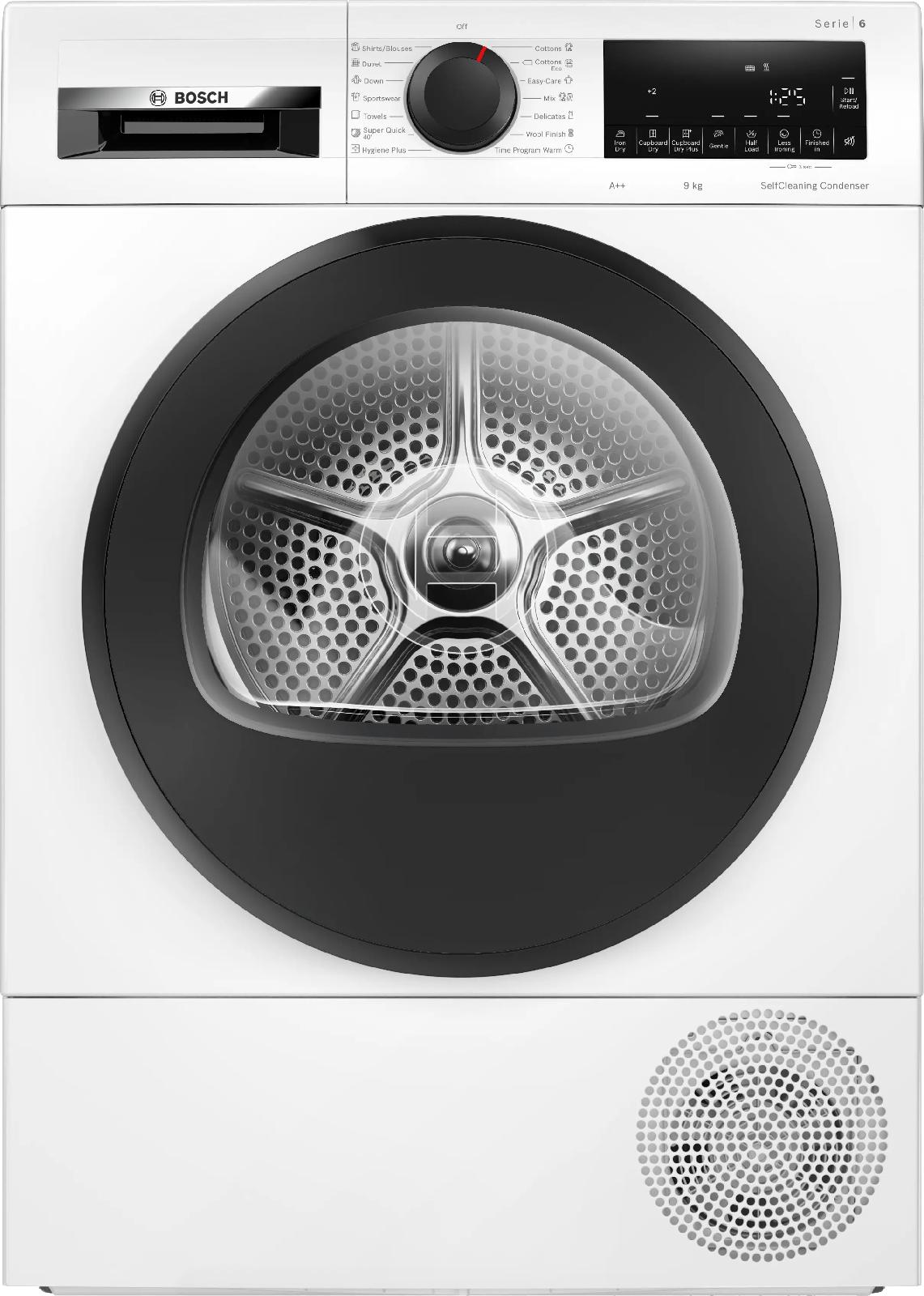 Bosch WQG24500BY Hőszivattyús szárítógép - Serie6 - 9kg - A++ - Fekete ajtó 