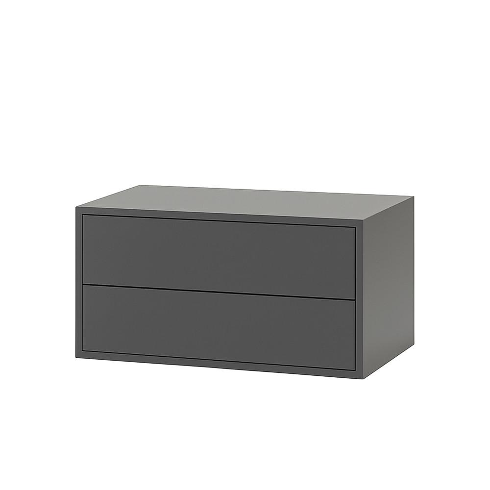Boxie 2 fiókos fali szekrény 40x80x37 cm antracit