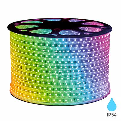 Braytron 5050 SMD RGB LED fénykábel IP54 (230V, 96 LED, 10W/m) színváltós RGB