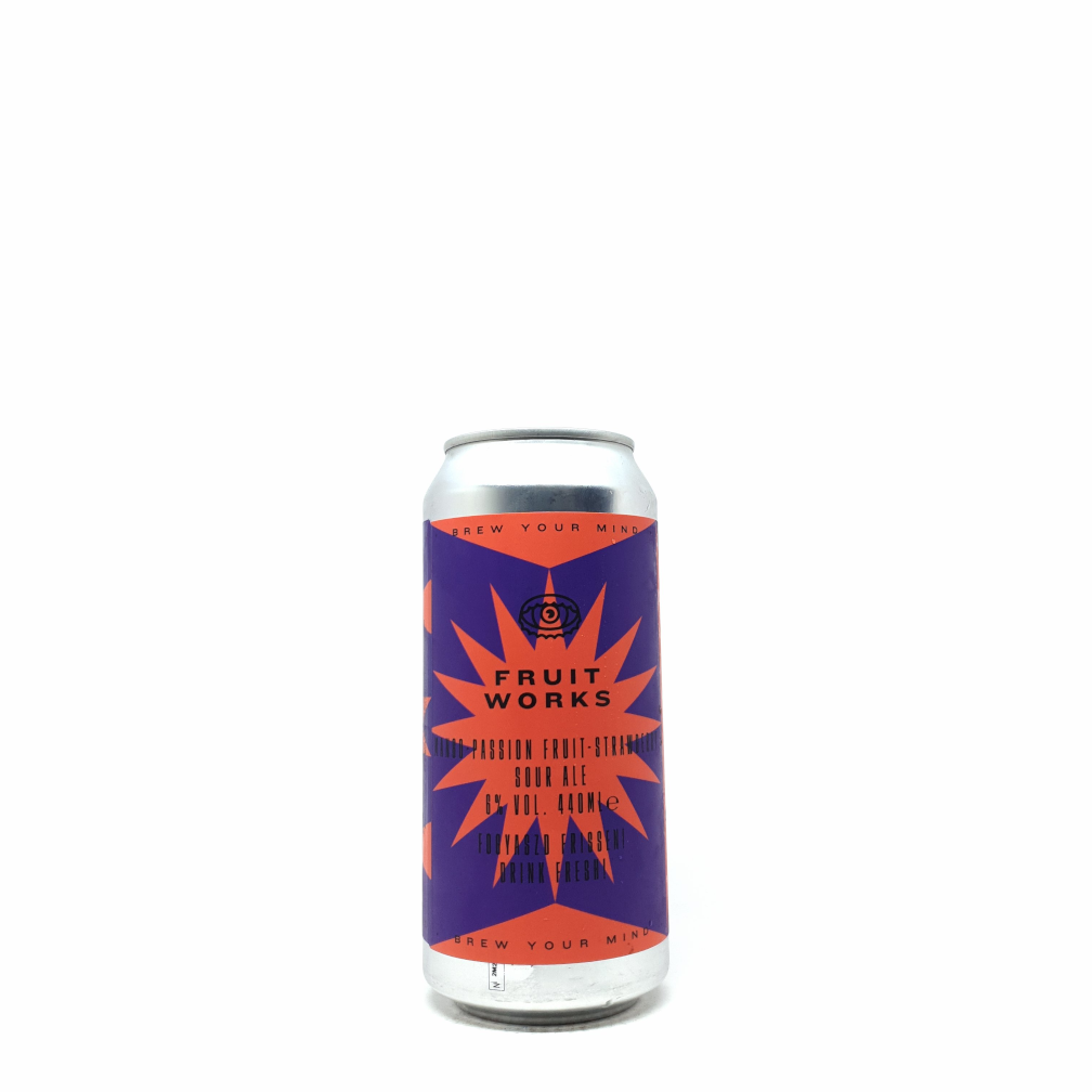 Brew Your Mind Fruit Works Mango, Passion, Strawberry 0,44L | Kizárólag személyes átvétellel vagy azonnali budapesti szállítással rendelhető