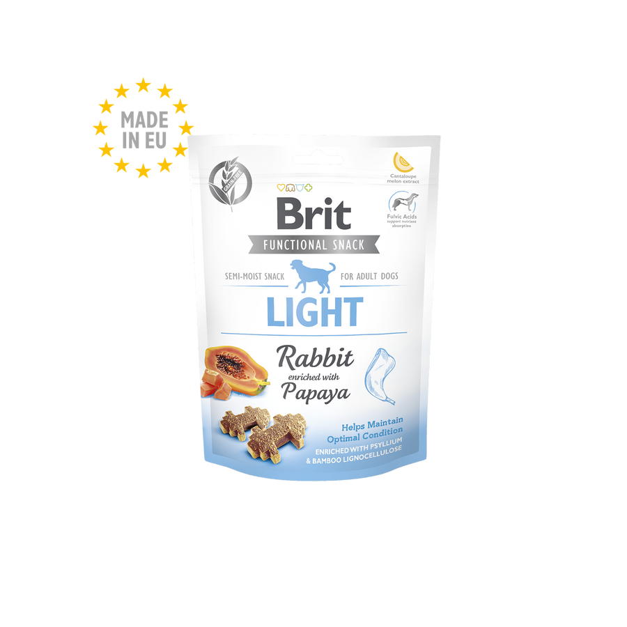 Brit Care Functional Light Monoproteines Félnedves Jutalomfalat Nyúl és Papaya 150g