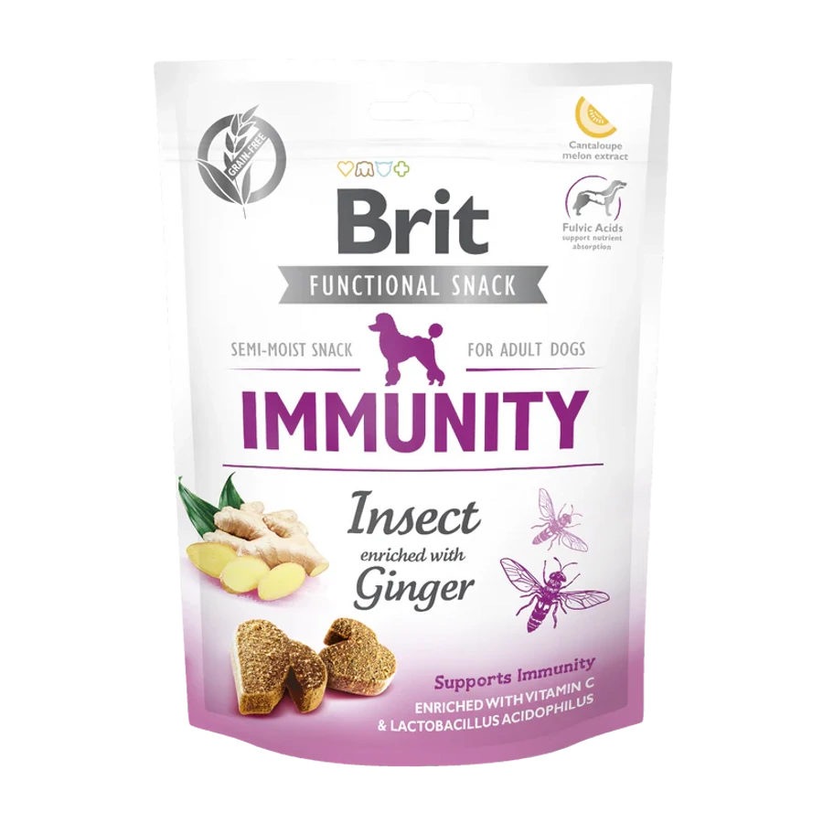 Brit Immunity Snack – Hipoallergén Jutalomfalat Rovarfehérjével és Immunerősítő Hatással 150g