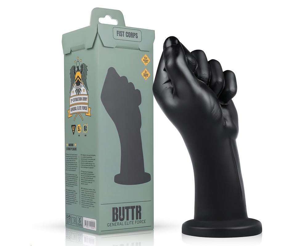 BUTTR Fist Corps - fisting dildó (fekete)