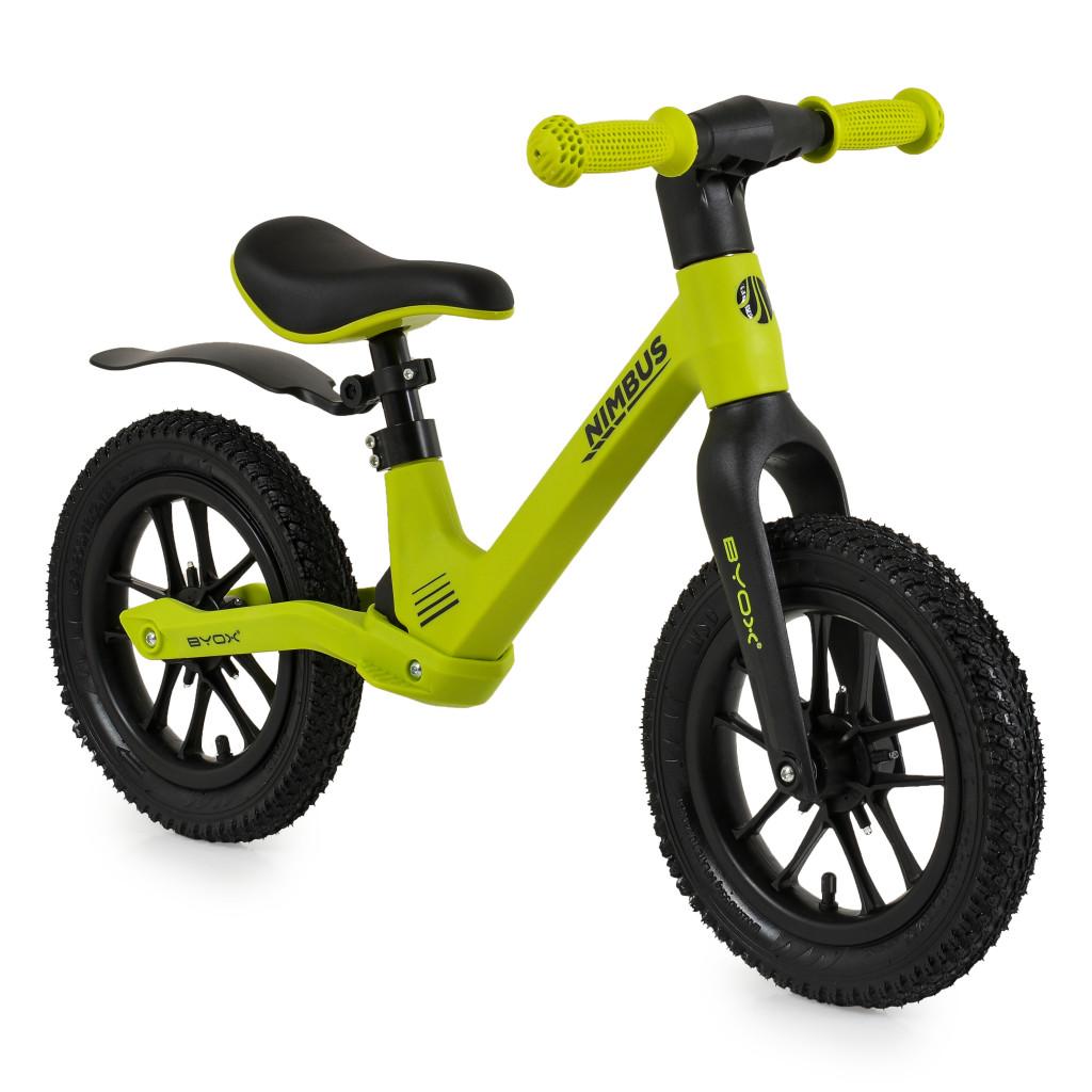 Byox Nimbus futóbicikli fújható, világító kerekekkel (12") - Zöld