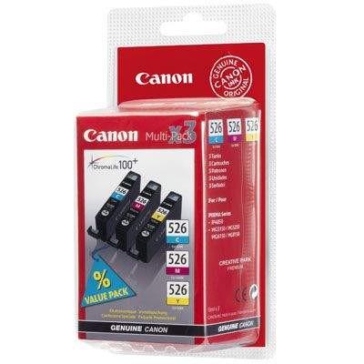 Canon CLI-526 sz&amp;iacute;nes eredeti tintapatron multipack (C,M,Y)