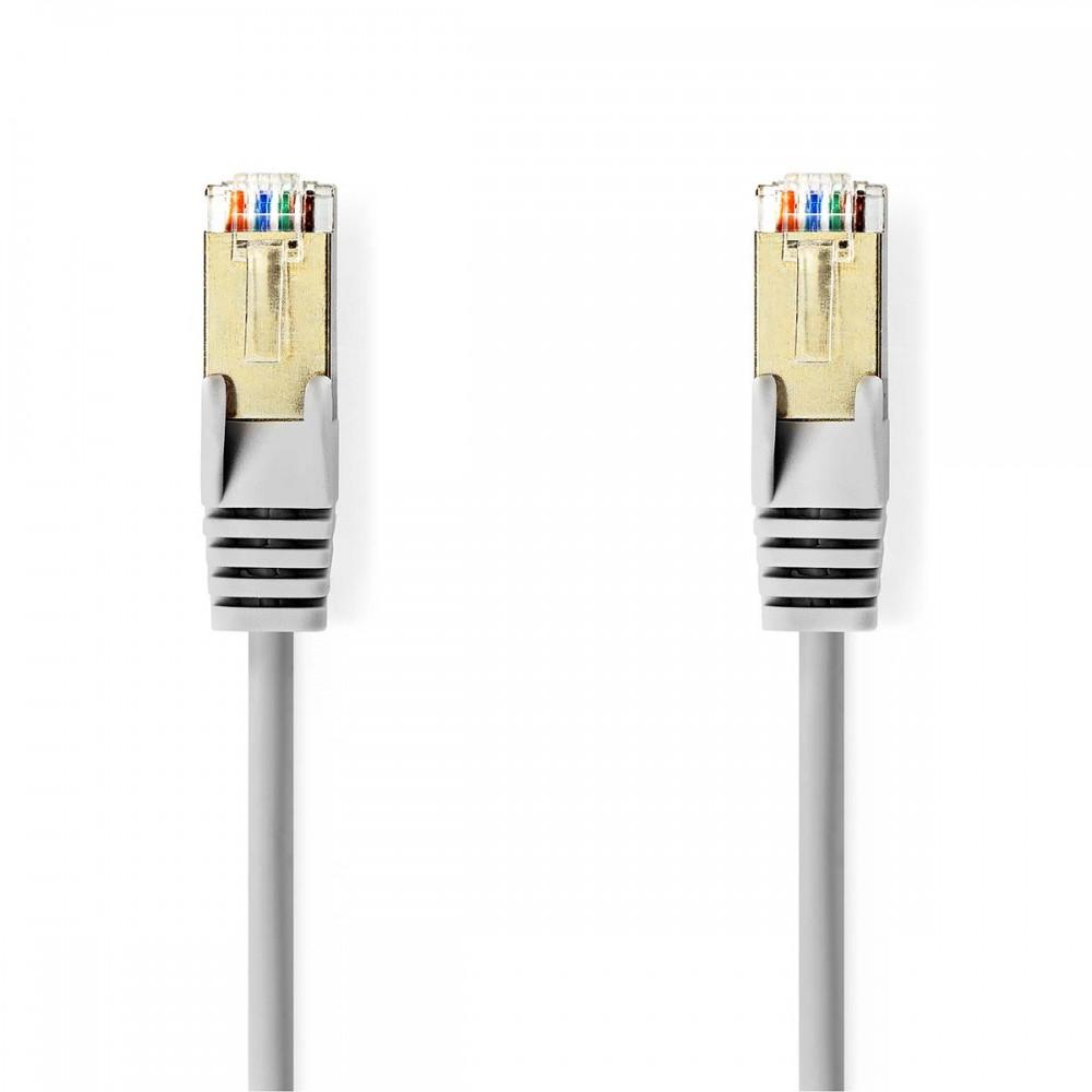 Cat 5e kábel | SF/UTP | RJ45 Dugasz | RJ45 Dugasz | 0.50 m | Kerek | PVC | Szürke | Műanyag Zacskó