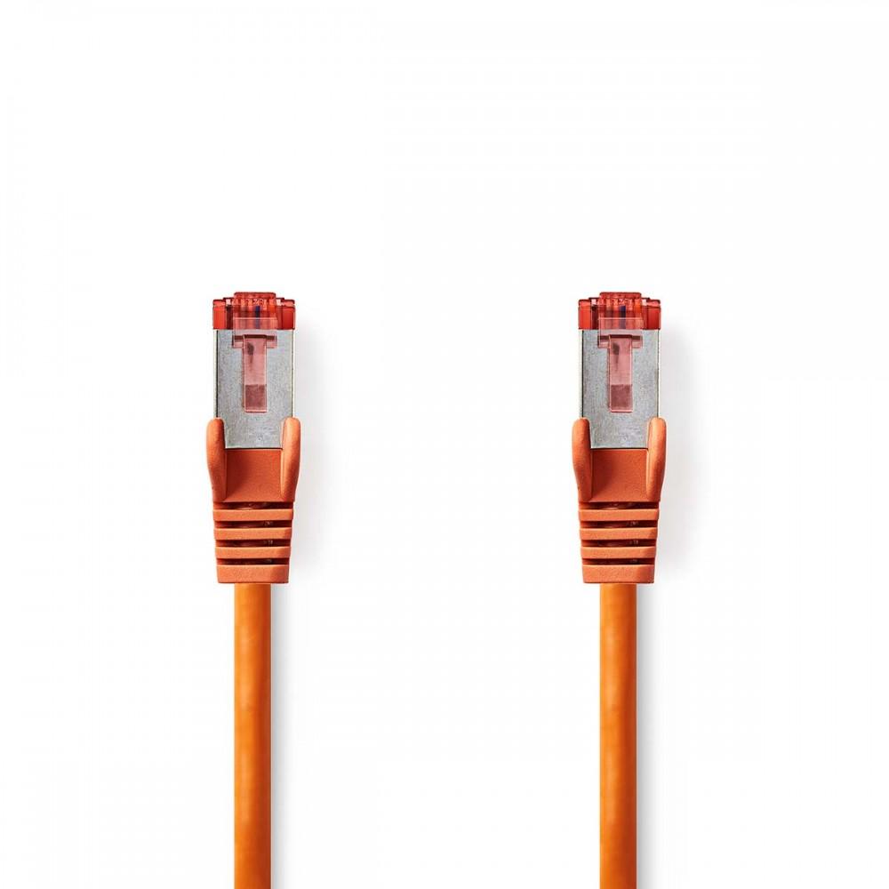 Cat 6 kábel | RJ45 Dugasz | RJ45 Dugasz | S/FTP | 0.25 m | Kerek | LSZH | Narancs | Boríték