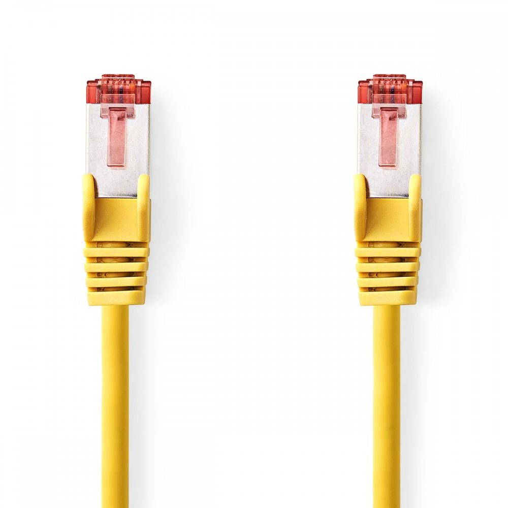 Cat 6 kábel | RJ45 Dugasz | RJ45 Dugasz | S/FTP | 0.50 m | Kerek | LSZH | Sárga | Boríték
