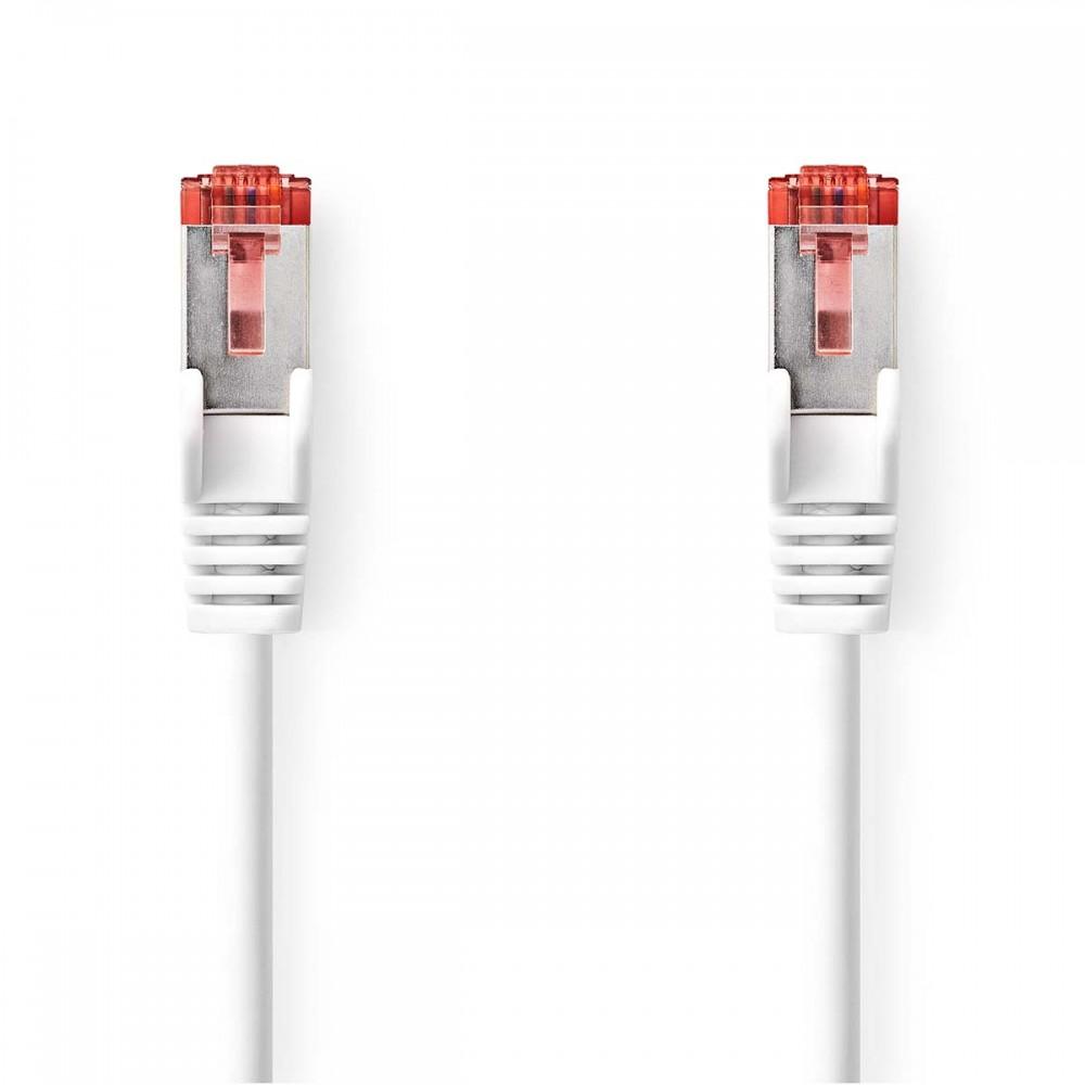 Cat 6 kábel | RJ45 Dugasz | RJ45 Dugasz | S/FTP | 1.00 m | Kerek | LSZH | Fehér | Boríték