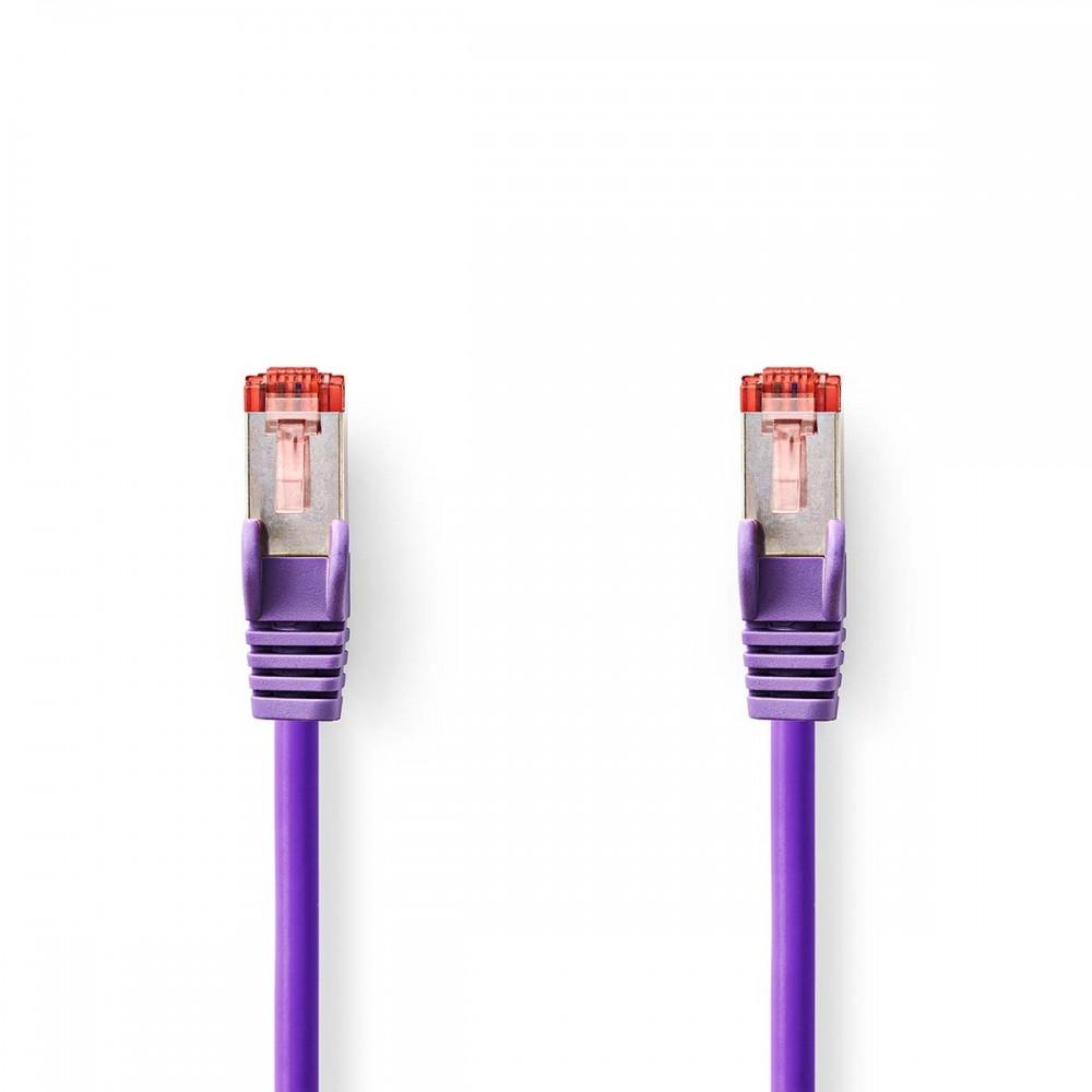 Cat 6 kábel | RJ45 Dugasz | RJ45 Dugasz | S/FTP | 2.00 m | Kerek | LSZH | Ibolya | Boríték
