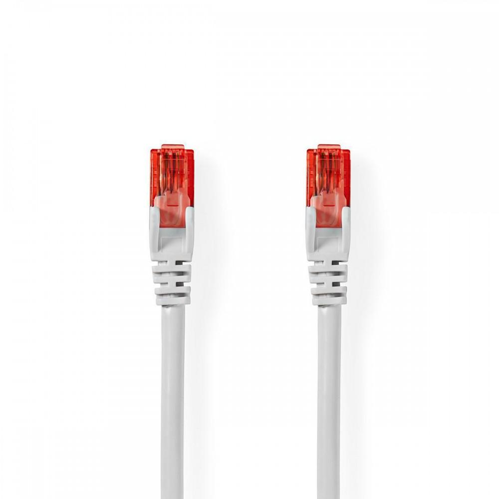 Cat 6 kábel | RJ45 Dugasz | RJ45 Dugasz | U/UTP | 15.0 m | Kerek | PVC | Fehér | Boríték