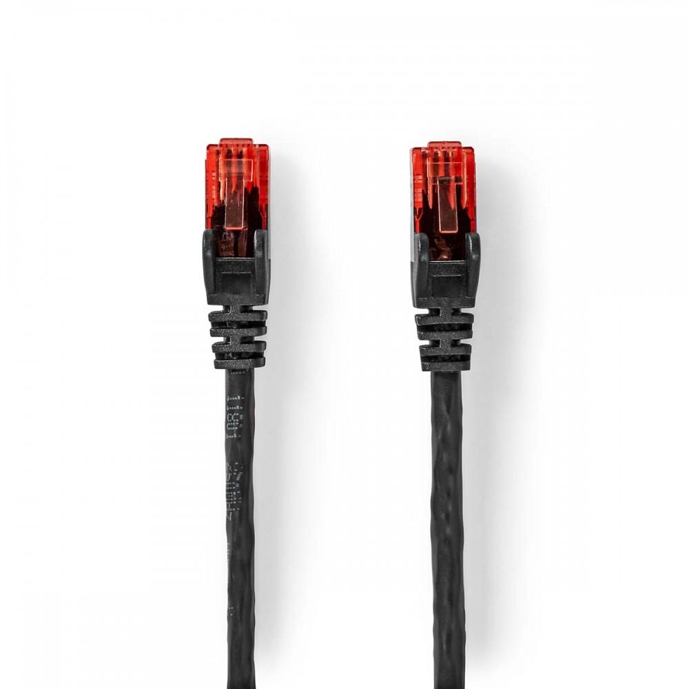 Cat 6 kábel | RJ45 Dugasz | RJ45 Dugasz | U/UTP | 50.0 m | Kültéri | Kerek | PE | Fekete | Boríték