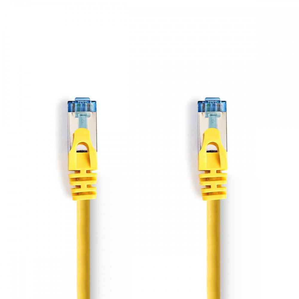 CAT6a Kábel | SF/UTP | RJ45 Dugasz | RJ45 Dugasz | 10.0 m | Snagless | Kerek | PVC | Sárga | Műanyag Zacskó