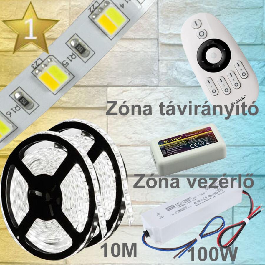 CCT Gold1 LED szalag szett 10m (5025 SMD 60led/m szalag +Zóna RF gombos vezérlő + 100W táp)