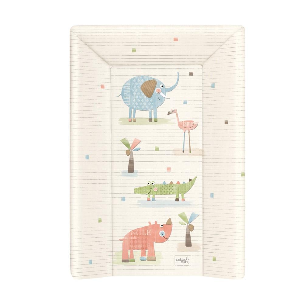 Ceba pelenkázó lap puha 3 oldalú 50x70cm elefánt 	