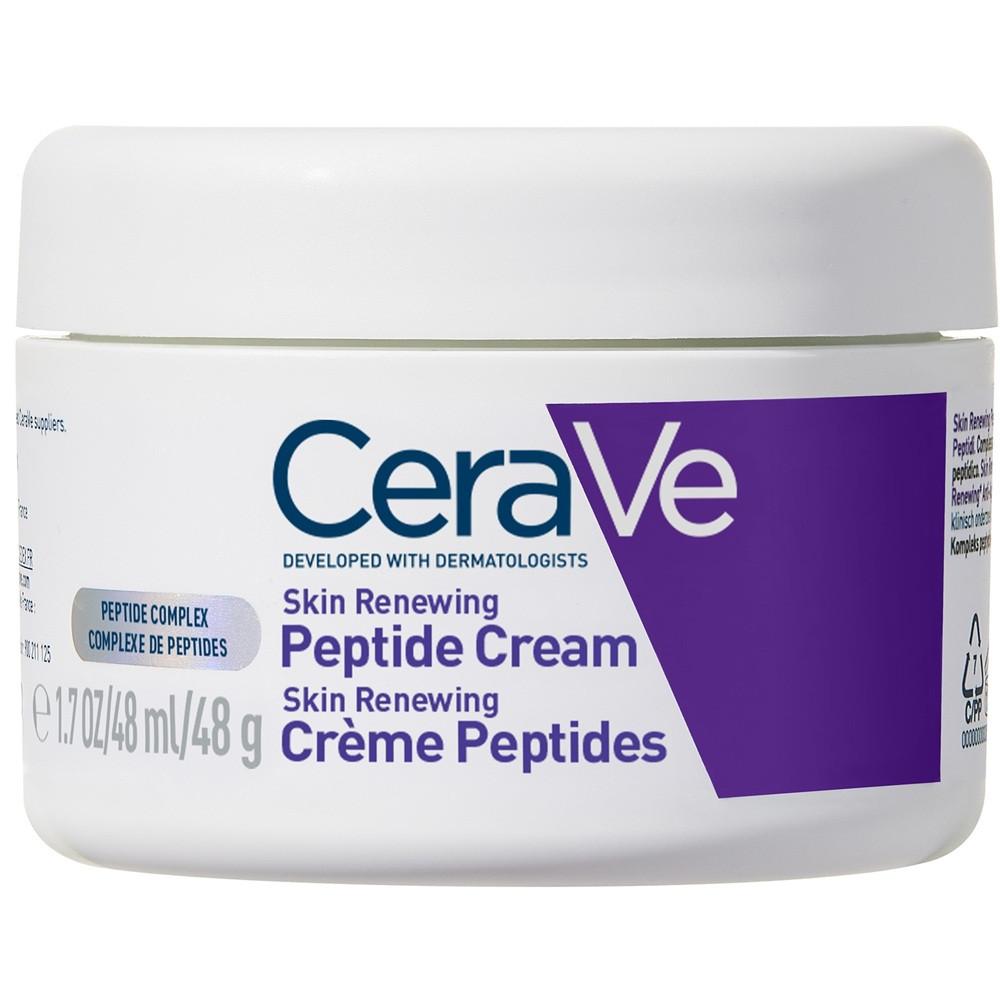 CeraVe Bőrmegújító Peptid Krém 3 bőrazonos ceramiddal az öregedés jeleinek kezelésére 48g