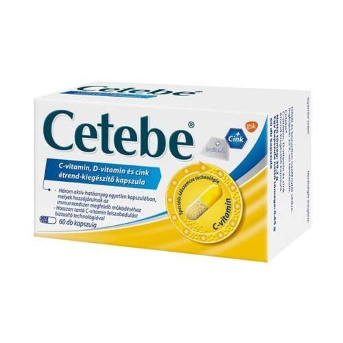Cetebe C-vitamin+ cink+ D-vitamin kapszula (60x)  : NO6-04