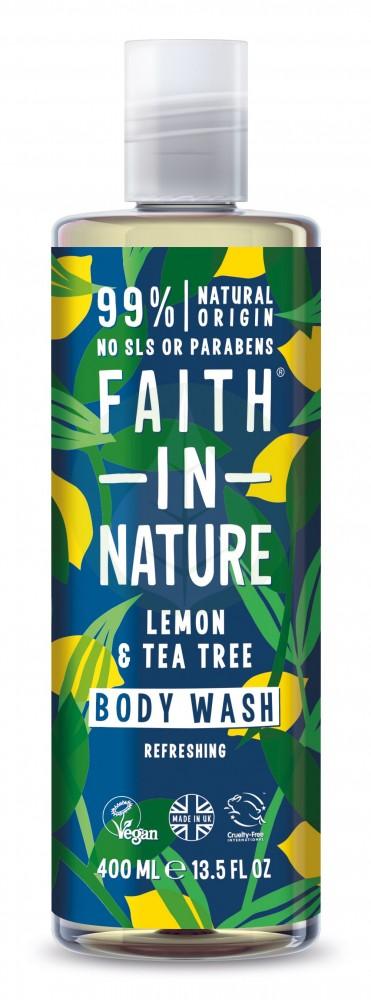 Citrom és Teafa tusfürdő - 400ml - Faith in Nature