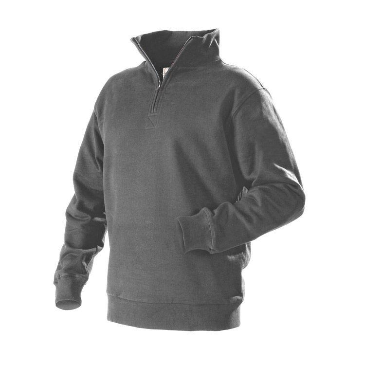 College pulóver, Felül cipzáros 3365-1048 - XL - Sötétkék