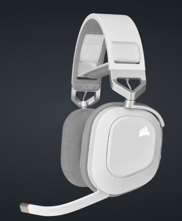 CORSAIR HS80 RGB WIRELESS 7.1 GAMER HEADSET, FEHÉR (CA-9011236-EU)