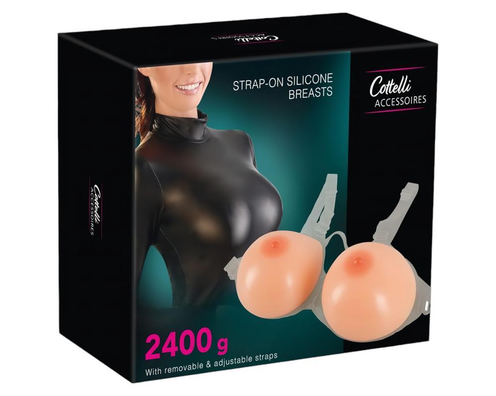 Cottelli - szilikon push-up felcsatolható mellek (2x1200g)