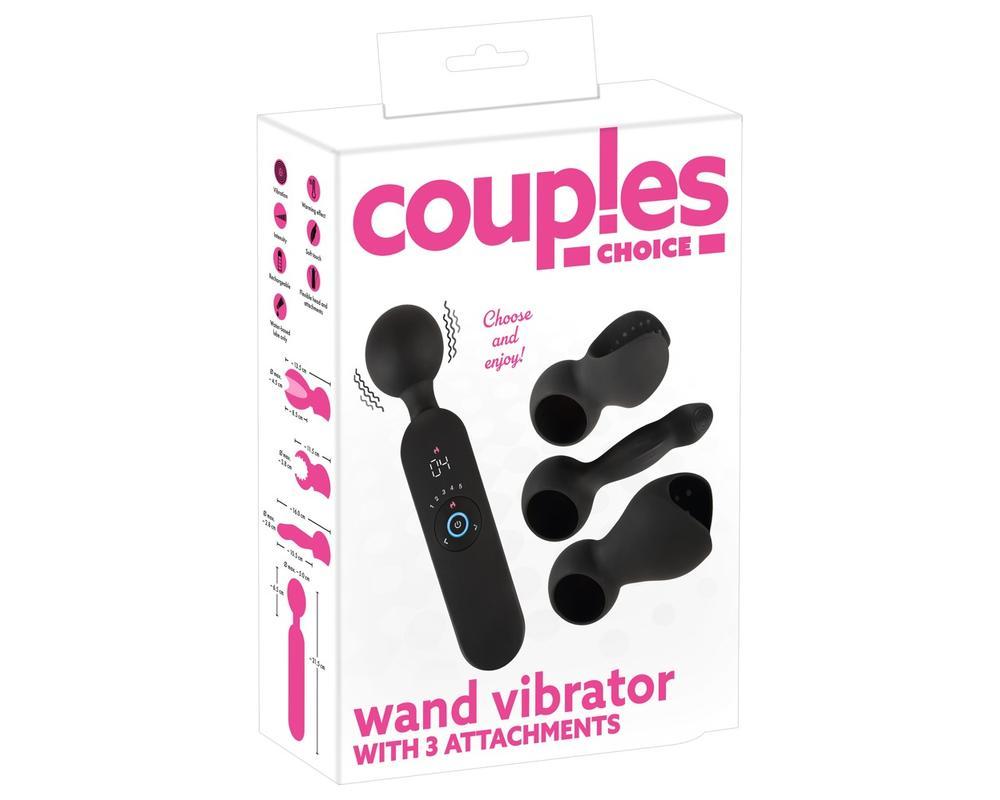 Couples Choice - akkus, melegítő masszírozó vibrátor (fekete)