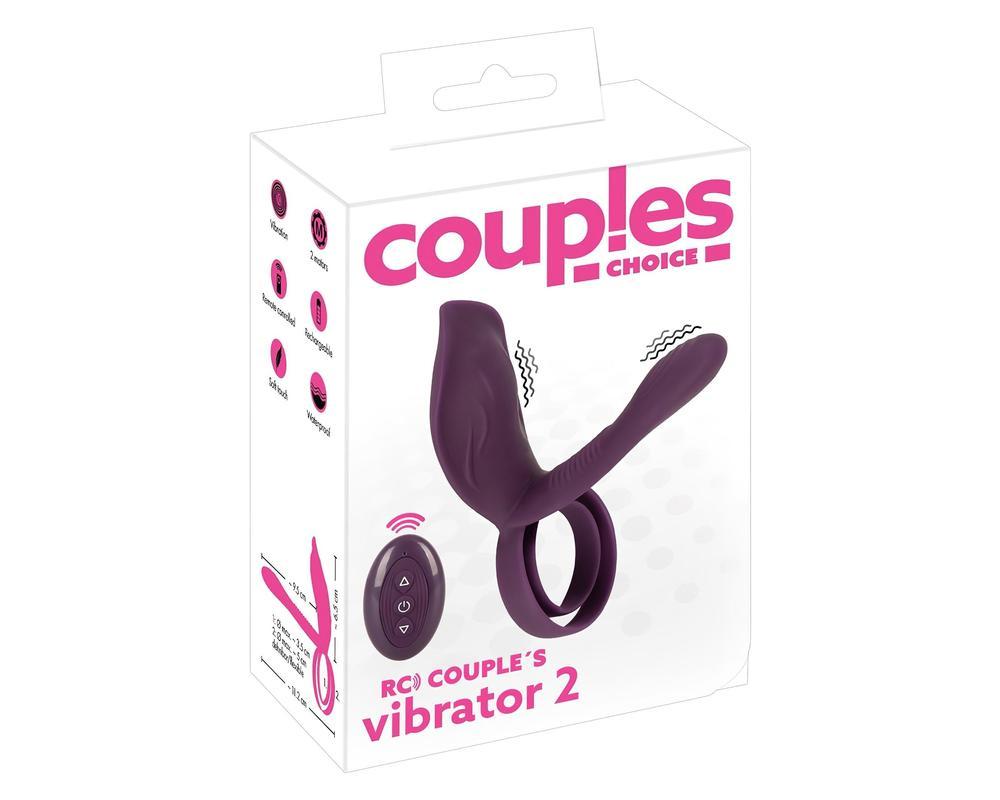 Couples Choice - akkus, rádiós péniszgyűrű (lila)