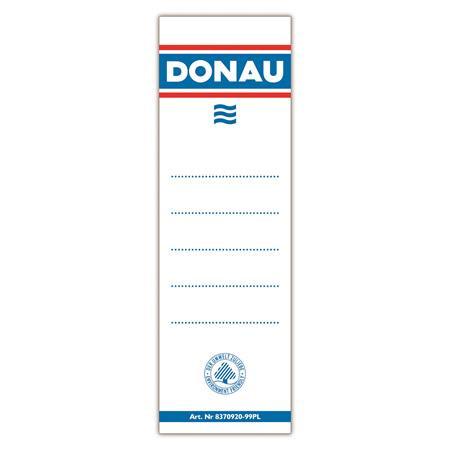 Cserecímke, iratrendezőhöz, öntapadó, 54x153 mm, DONAU, fehér