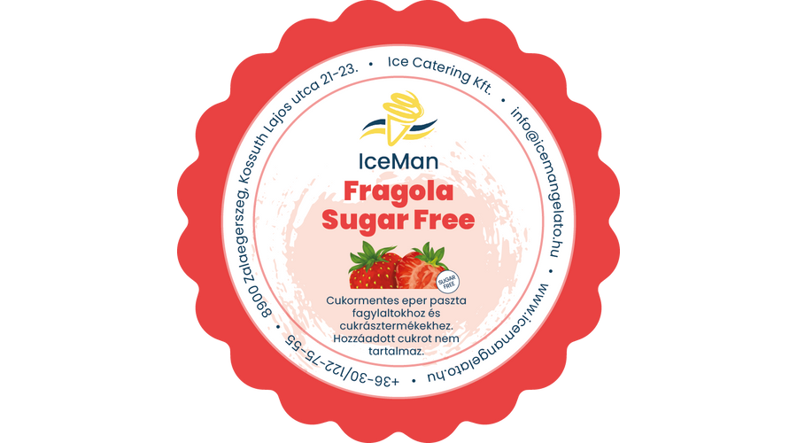 Cukormentes eper paszta IceMan 200 g