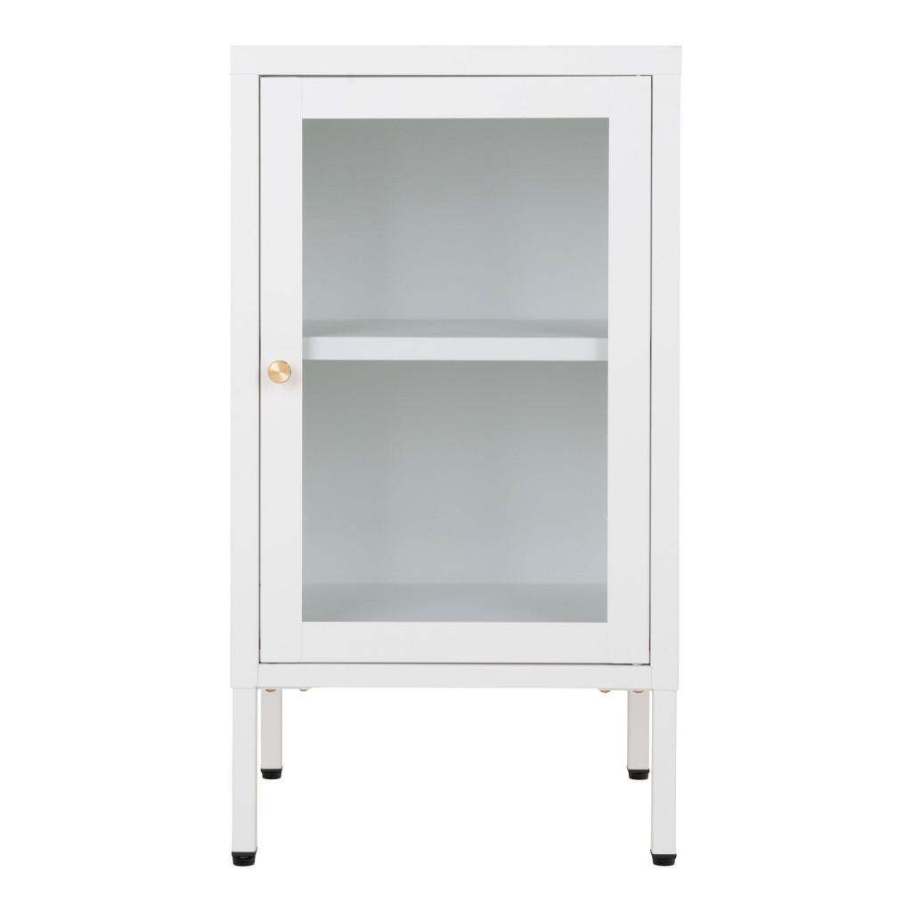 Dalby vitrin, 1 ajtó, acél, fehér 38x35x70 cm