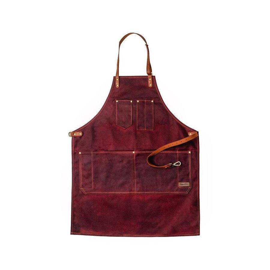 Dapper Dan Barber Apron Oxblood borbély munkakötény