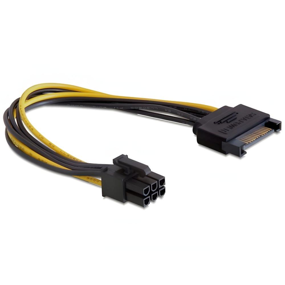 Delock tápkábel SATA 15 pin - PCI Express 6 pin 21cm - 82924
