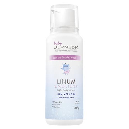 Dermedic Linum Emolient Baby Könnyű testápoló lotion 205ml - KÖZELI LEJÁRAT