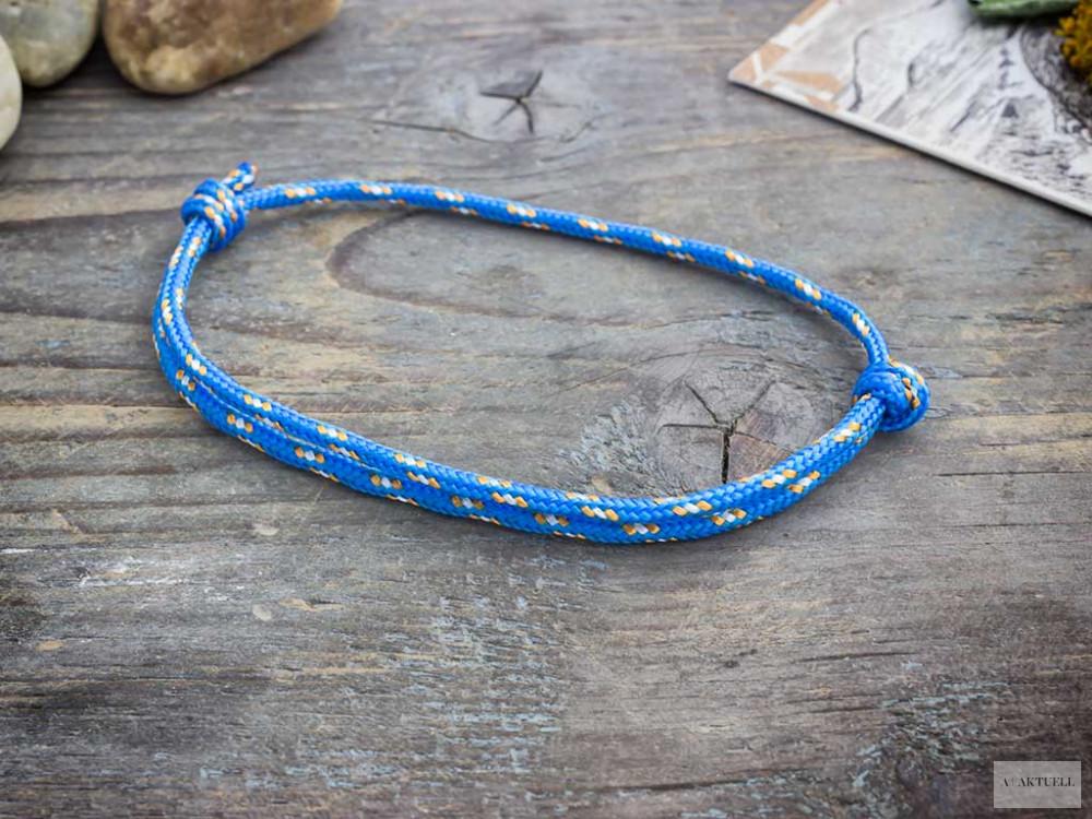 Derűlátás kék paracord karkötő